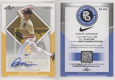 2016 Leaf Perfect Game National Showcase Yellow /25 Oakley Albinson #BA-280 Auto