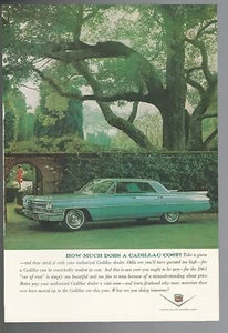 1963 CADILLAC advertisement, Cadillac Sedan de Ville print ad - Bild 1 von 3