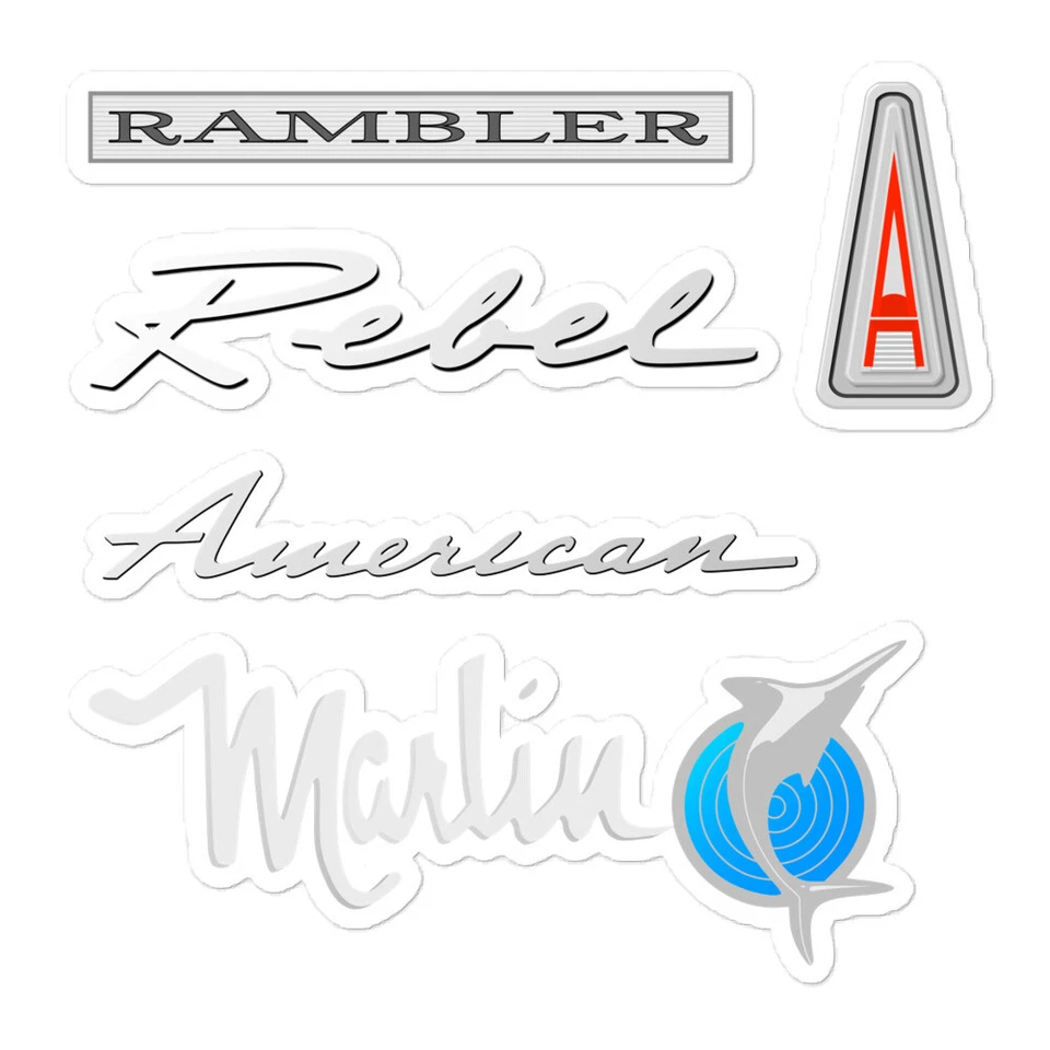 JUDE WEAR AMC Sticker Assortment Rambler Rebel Marlin American