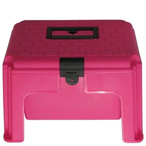 Large Tool Storage Box Pink (Plastic Step Stool Utility Case) - Picture 1 of 7