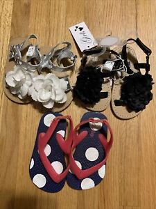 Baby Toddler Girl Shoe Lot Of 3 Pairs Size 4 5  (D5)