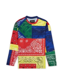 Reason Bandana Print West Coast Inspired Long Sleeve Shirt Men’s Size Large  - Picture 1 of 3