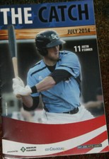 JULY 2014 CHARLOTTE STONE CRABS GAME PROGRAM "THE CATCH" - JUSTIN O'CONNER COVER