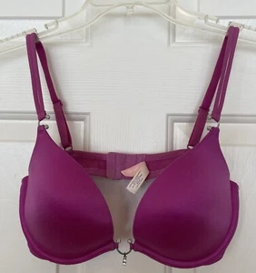 Victoria's Secret Very Sexy Push Up Bra 36C Magenta Underwire Adjustable Straps - Picture 1 of 6