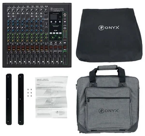 Mackie ONYX12 12-Channel Analog Mixer w/USB/EQ/Bluetooth+Bag+Cover+Rack Kit - Picture 1 of 10