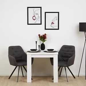 Esstisch Massiv mit 4 Stühlen Grau Holz Weiß Tisch Wohnzimmer Stuhl Homestyle4u - Bild 1 von 11