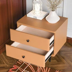 Wooden Nightstand 2 Drawers Cabinet Bedroom End Table Side Storage Table - Picture 1 of 15