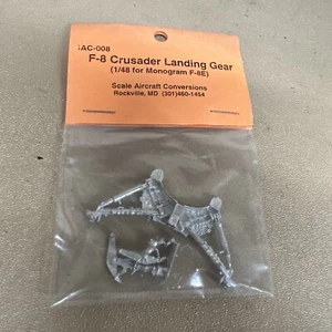 Tren de aterrizaje F-8 Crusader escala 008 escala 1/48 metal blanco - Imagen 1 de 4