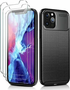 For Apple iPhone 13 12 Mini Pro Max Case Silicone Gel Phone Cover + Screen Glass - Picture 1 of 20
