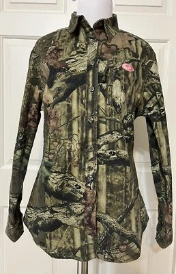 Russell Outdoor size M 8 10 camouflage long sleeve button up shirt women's - Image 1 of 4