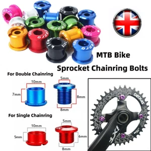 5PCS Single/Double/Triple Chainwheel Screws MTB Bike Sprocket Chainring Bolts - Picture 1 of 26