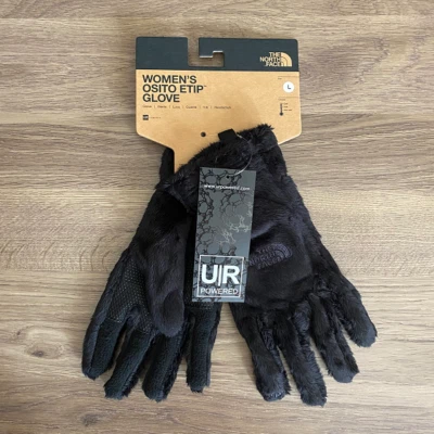 🌺Novo com etiquetas🌺 Luvas de lã femininas The North Face Osito Etip tamanho G pretas - Imagem 1 de 4