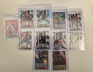 Weiss Schwarz JP Marvel Set de las 10 tarjetas RR y una tarjeta SR sin jugar casi como nueva - Imagen 1 de 12