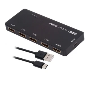 HDMI Splitter 4K 60hz Ultra-HD Konverter kompatibel 2.0 Switch 1-IN-4-OUT 18Gbps - Bild 1 von 1