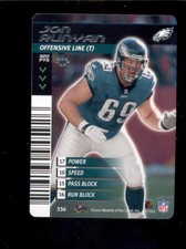 2002 NFL Showdown JON RUNYAN Philadelphia Eagles Card Card