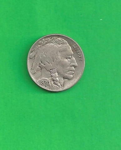 1930 Buffalo Nickel FS-017.5 Double Die Rev., 5 Legs  EF Cover