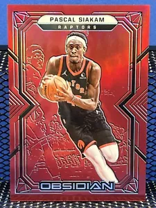 2021-22 Panini Obsidian PASCAL SIAKAM Asia Red Flood Toronto Raptors - Picture 1 of 2