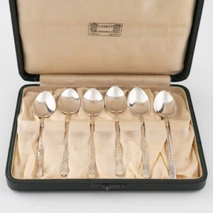 Set of Six Liberty Silver Coffee Spoons Birmingham 1926 - Picture 1 of 6