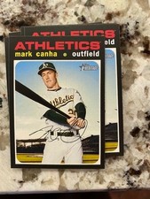 2020 TOPPS HERITAGE BASE CARD OAKLAND ATHLETICS MARK CANHA #60
