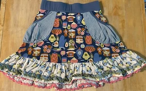 Girls Matilda Jane Flair for the Dramatic Make Believe Skirt 8 Bloomers Tea Time - Picture 1 of 4