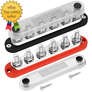 300A Bus Bar 12V Marine 12V Power Distribution Block with Cover 6 X 3/8"  - Picture 1 of 3