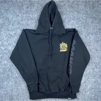 Sudadera con Capucha Etnies Mediana Condenada Negra Cresta Dorada Patinador Skateboarding Y2K Grunge Foto 1 de 4