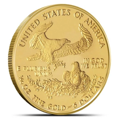 Moneda American Gold Eagle 1990-P 1/10 oz prueba (caja, certificado de autenticidad) Foto 1 de 4