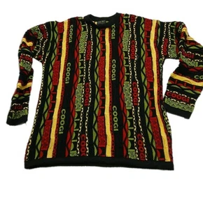 Vintage COOGI 1990s Sweater Made in Lebanon Multi Colored Extremely Rare - Picture 1 of 16