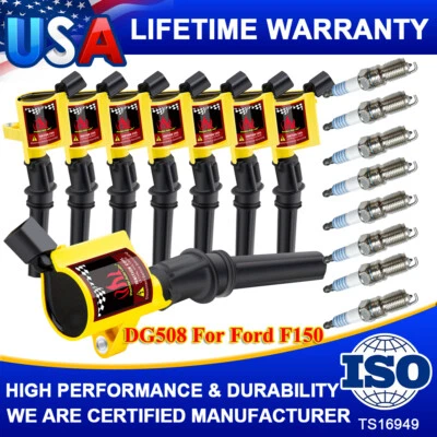 Paquete de 8 bobinas de encendido y bujías para Ford Explorer Expedition 2002 2003-2005 Foto 1 de 4