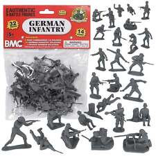 BMC CTS WW2 German Infantry Plastic Army Men Classic Toy Soldier Gray Figures