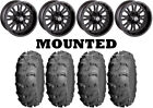 Kit 4 Itp Mud Lite Xl Tires 28X10-12 On Moose 399X Matte Black Wheels Ter