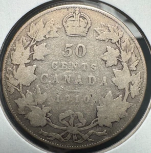 1910 50 CENTS CANADA HALF DOLLAR! - Bild 1 von 2