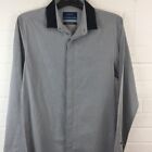Burton Menswear Grey Long Sleeve Button-Up Slim Shirt Size S #CE