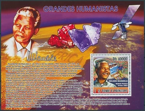 Sao Tome & Principe 2007 MNH Nelson Mandela Stamps Nobel Peace Prize 1v S/S - Picture 1 of 1