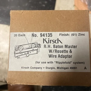Kirsch R.H. Baton Master W/Rosette Wire Adaptor 94135 20 Pcs - Picture 1 of 3