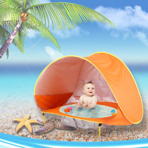 Portable Beach Tent Sunshade Pool Shelter UV Protection For Baby With Carry Bag