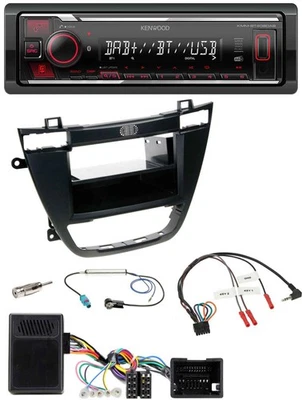 Kenwood Lenkrad Bluetooth USB DAB Autoradio für Opel Insignia ab 08 schwarz - Bild 1 von 4