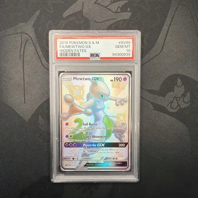 PSA 10 Mewtwo GX SV59/SV94 Hidden Fates Shiny Vault Pokemon 2019 Foto 1 de 2