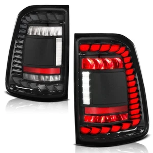 Black Clear Lens LED Projector Tail Lights for 2019-2024 Ram 1500 w/Halogen - Picture 1 of 6