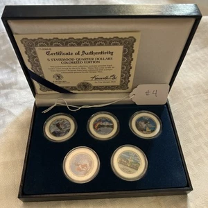Five Colorized Statehood Quarter Dollars 2007- Best Offer Wanted! #4 - Picture 1 of 24