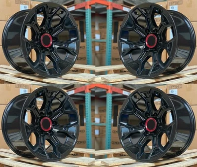 20" Gloss Black Wheels 20x9 +0 Fit Lifted Toyota Tacoma 4Runner FJ 6x139 Set 4 - Image 1 of 4