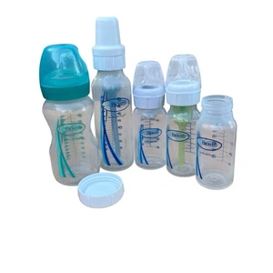 Lot Of 5 Assorted Dr. Brown’s Natural Flow® Anti-Colic Bottles Variety Sizes - Picture 1 of 6