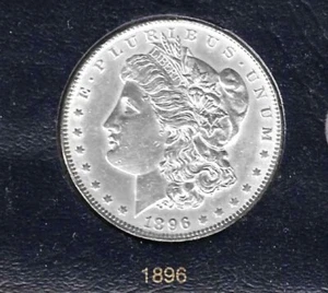 1896-P   MORGAN SILVER DOLLAR- BRILLIANT UNCIRCULATED - Picture 1 of 2