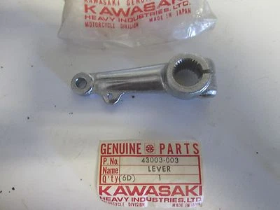 Nuevo brazo de leva de palanca de freno trasero genuino Kawasaki W1 43003-003 W2 W1SS W2SS W2TT Foto 1 de 2