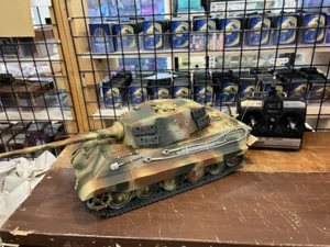 Tamiya 1/16 RC Tank King Tiger Henschel Turret Full Set Used from Japan - Picture 1 of 10