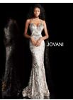 Jovani Evening Pron dress size 4 Gold and Silver Authentic Gown (EUC)