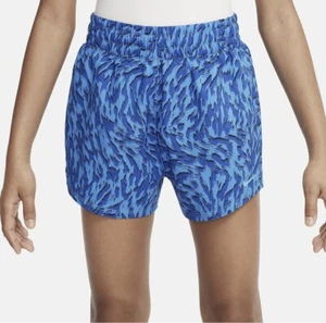 New Girls' Blue Nike One Woven High-Waisted Shorts Kids Large MSRP:$38 - Picture 1 of 3