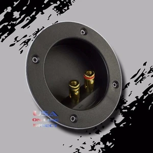 2 PC SUBWOOFER CONNECTOR BINDING POST SPEAKER JACK BOX TERMINAL SCREW CUP PLATE - Picture 1 of 1