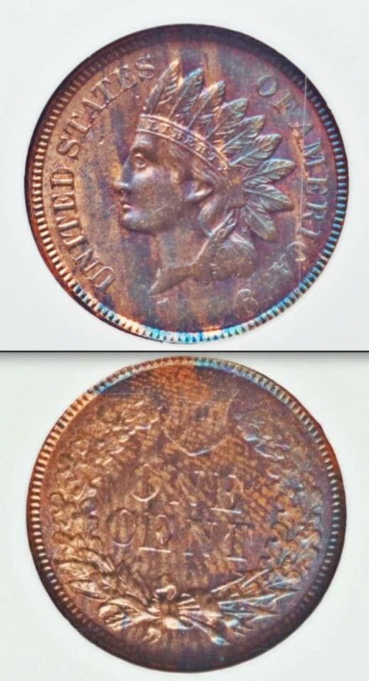 Centavo indio NGC MS63 1906 fino error o patrón de planchet ✅ ¡Precioso! ¡Único! 1C Foto 1 de 3