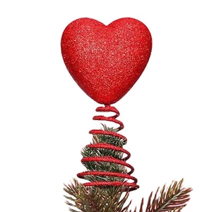 Día de San Valentín Corazón Árbol Topper Árbol de Navidad Decoración San Valentín Treetop - Imagen 1 de 12